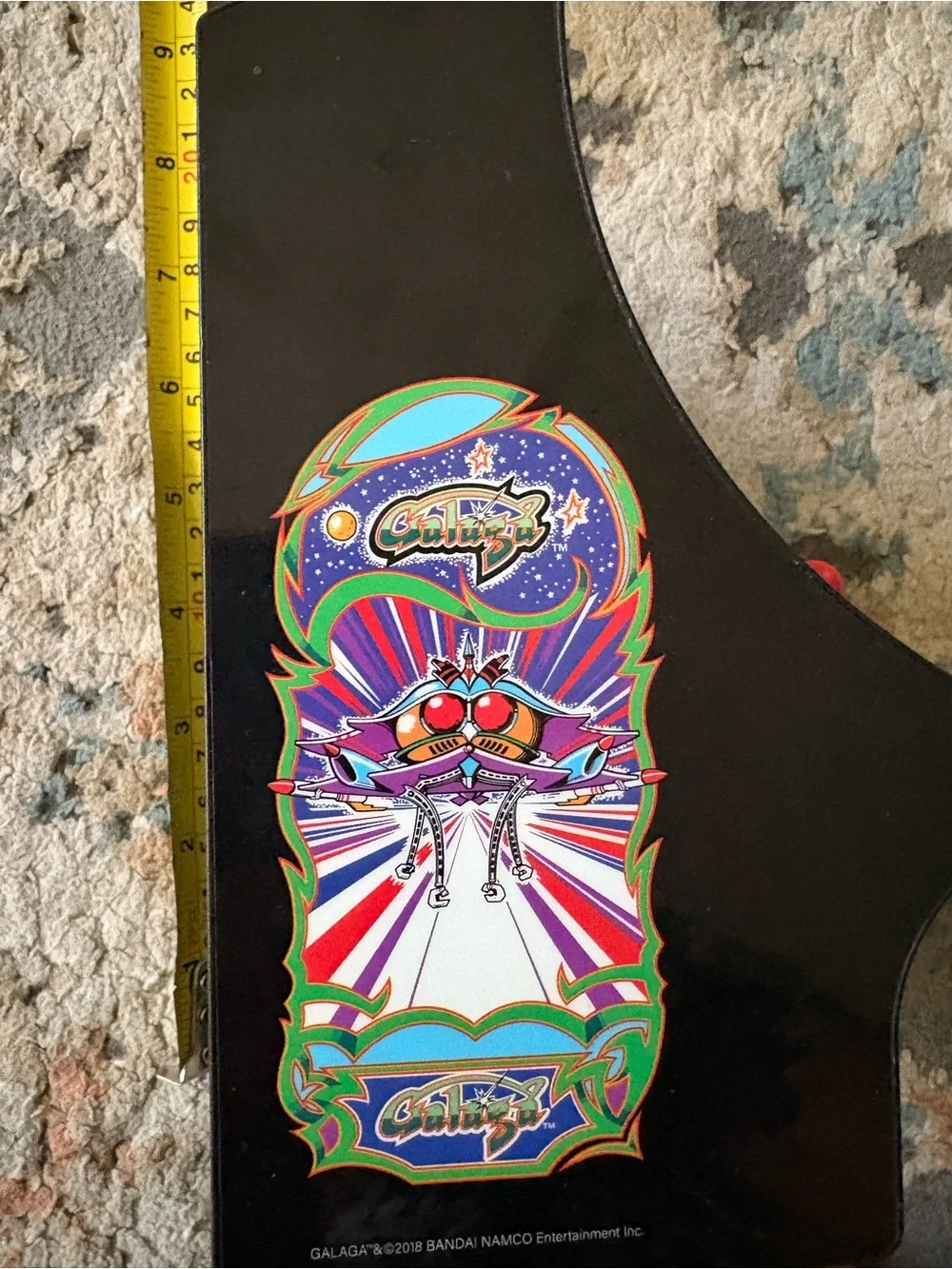 Mini Arcade 6 1/2 inches x 4 inches and Red Galaga Arcade Battery